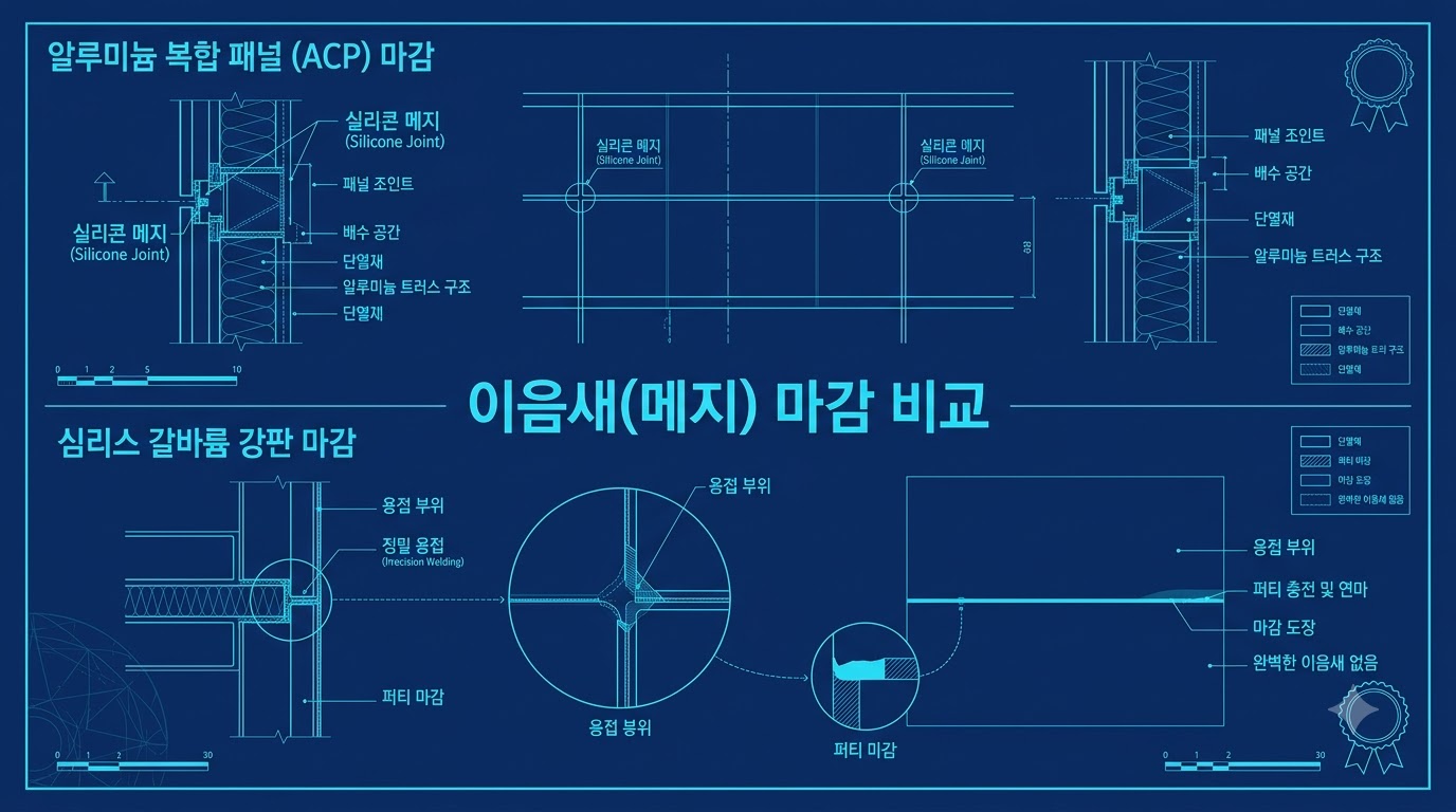 \\[전문가 칼럼 04\\] 파사드 외벽 소재 비교 — 방부목, 알루미늄 복합 패널(ACP), 갈바 판금 절곡의 모든 것