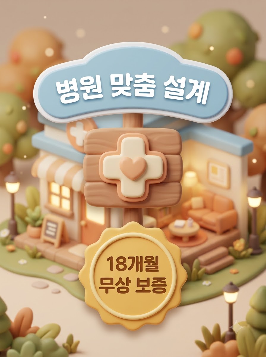 JUR DESIGN 📊 진료 과목별 병원 간판 추천 소재 & 컬러 맵 — 정밀 시공 및 3D 렌더링 시각화
